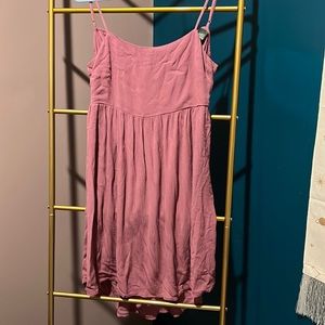 Spaghetti strap pink dress with cut out back